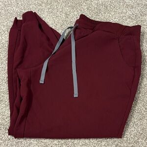 Figs Burgundy Joggers